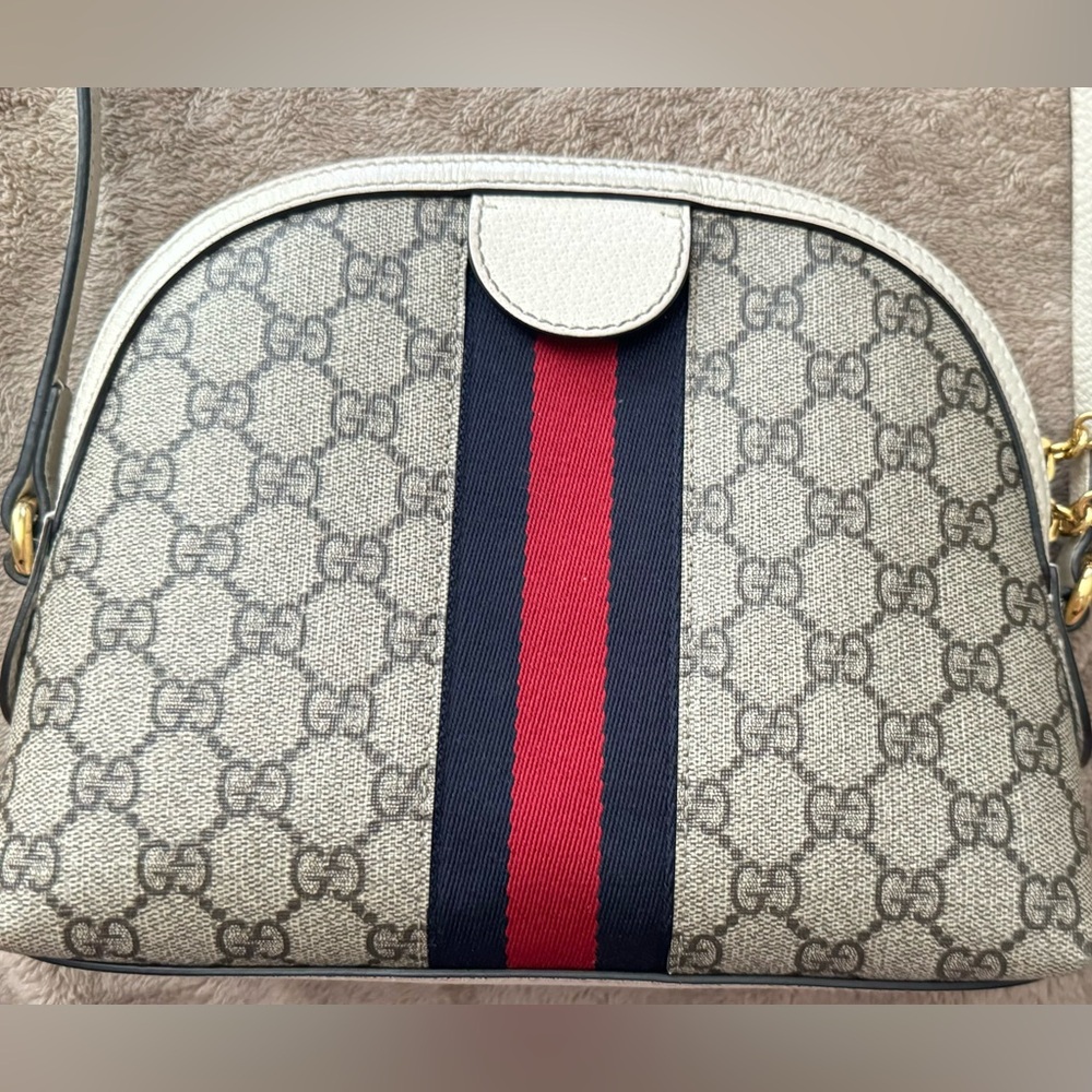 GUCCI 
Pre-Loved GG Supreme Monogram Web Small Ophidia - Picture 2 of 6